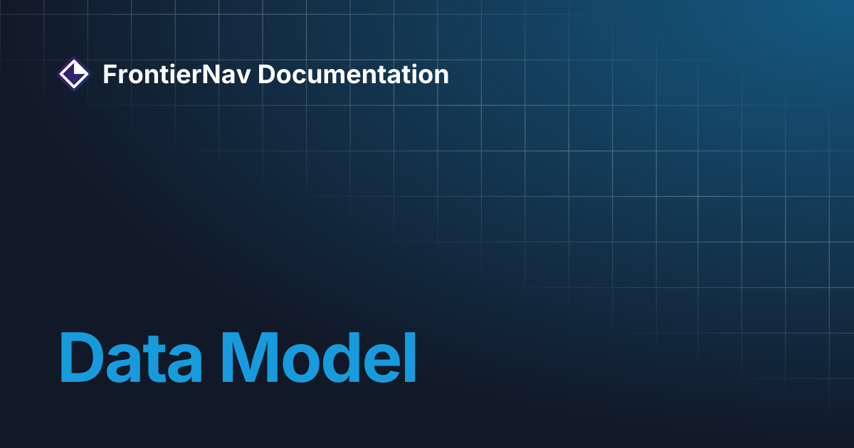 Data Model | FrontierNav Documentation